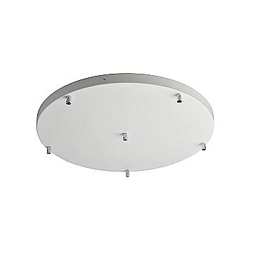 Rosone Multicavo 6 Luci In Ferro Laccato Bianco Diametro 50 Cm