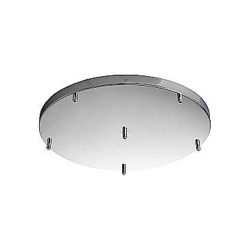 Rosone Multicavo 6 Luci In Ferro Cromato Diametro 50 Cm