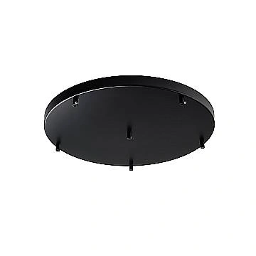 Rosone Multicavo 6 Luci In Ferro Laccato Nero Diametro 50 Cm