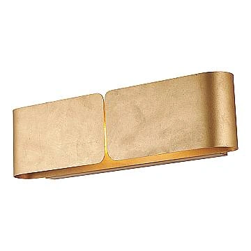Applique Moderna 2 Luci Hug In Ferro Laccato Oro