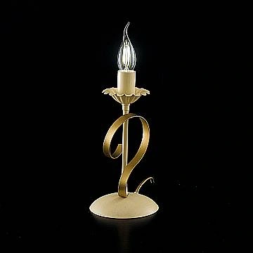 Lumetto Classico 1 Luce Ferro Battuto Avorio E Oro Serie Bandolo