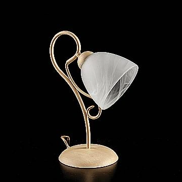 Lumetto Classico 1 Luce Ferro Avorio Decapé E Vetro Bianco Serie Antico