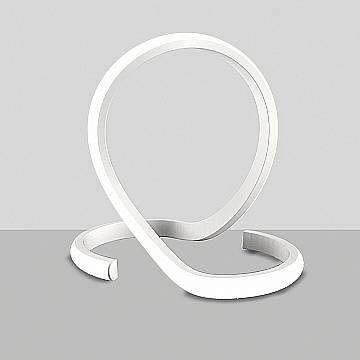 Lumetto Moderno Luce Led Integrata Metallo E Alluminio Bianco Serie Noodles
