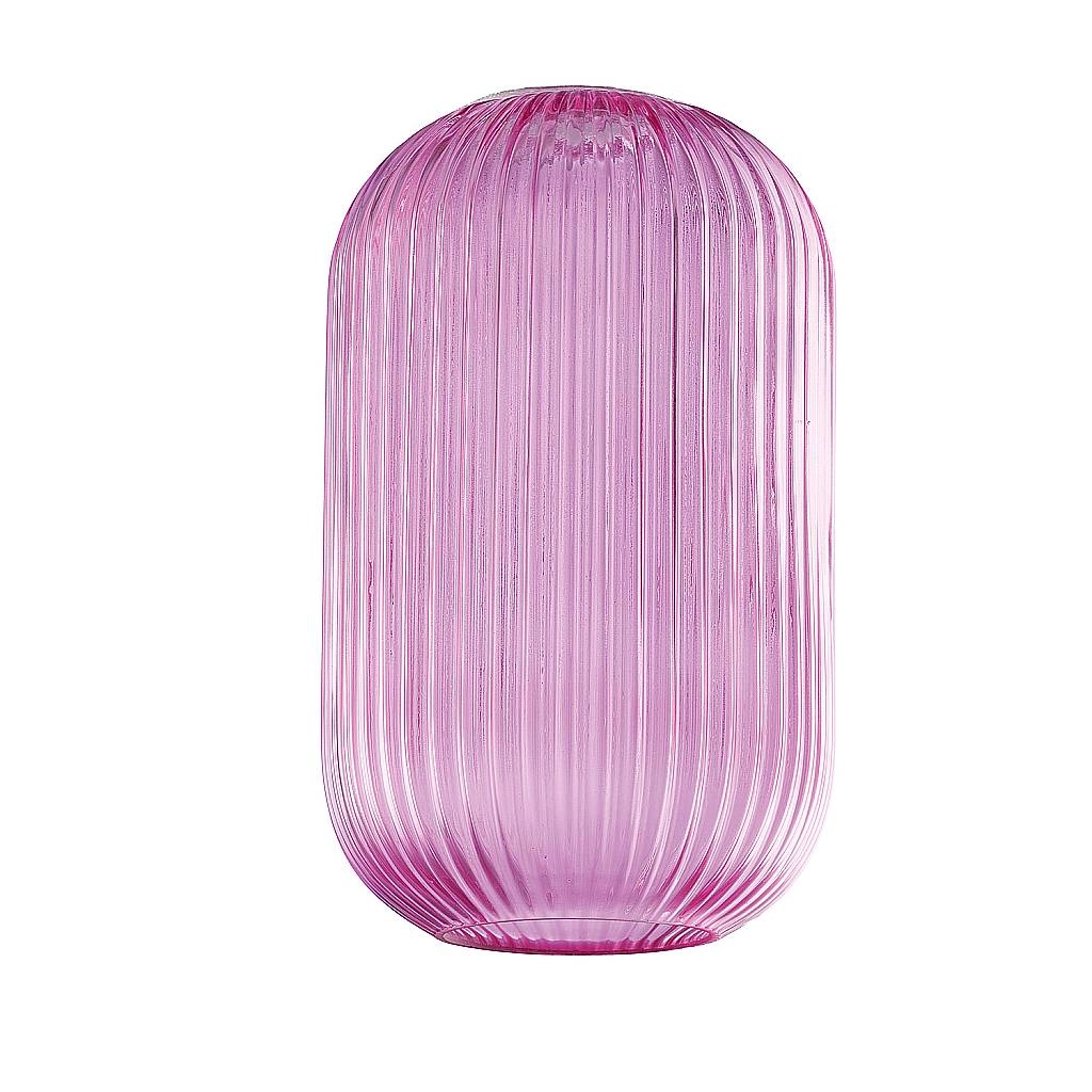 Diffusore In Vetro Rosa Effetto Plisse'