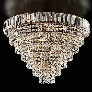 Plafoniera Contemporanea Vladimir Metallo Oro 6 Luci E14