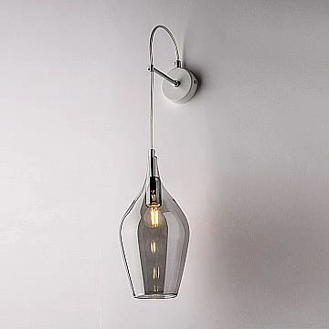 Applique Contemporanea Ares Metallo Grigio Fumè 1 Luce E14