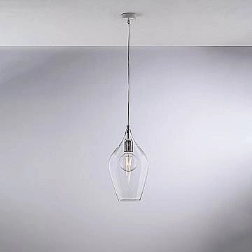 Lampadario Contemporaneo Ares Metallo Trasparente 1 Luce E27