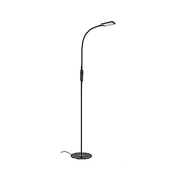 Piantana Nordico Office Remote Metallo Nero Led Integrato 7W Da 3000 A 6000K