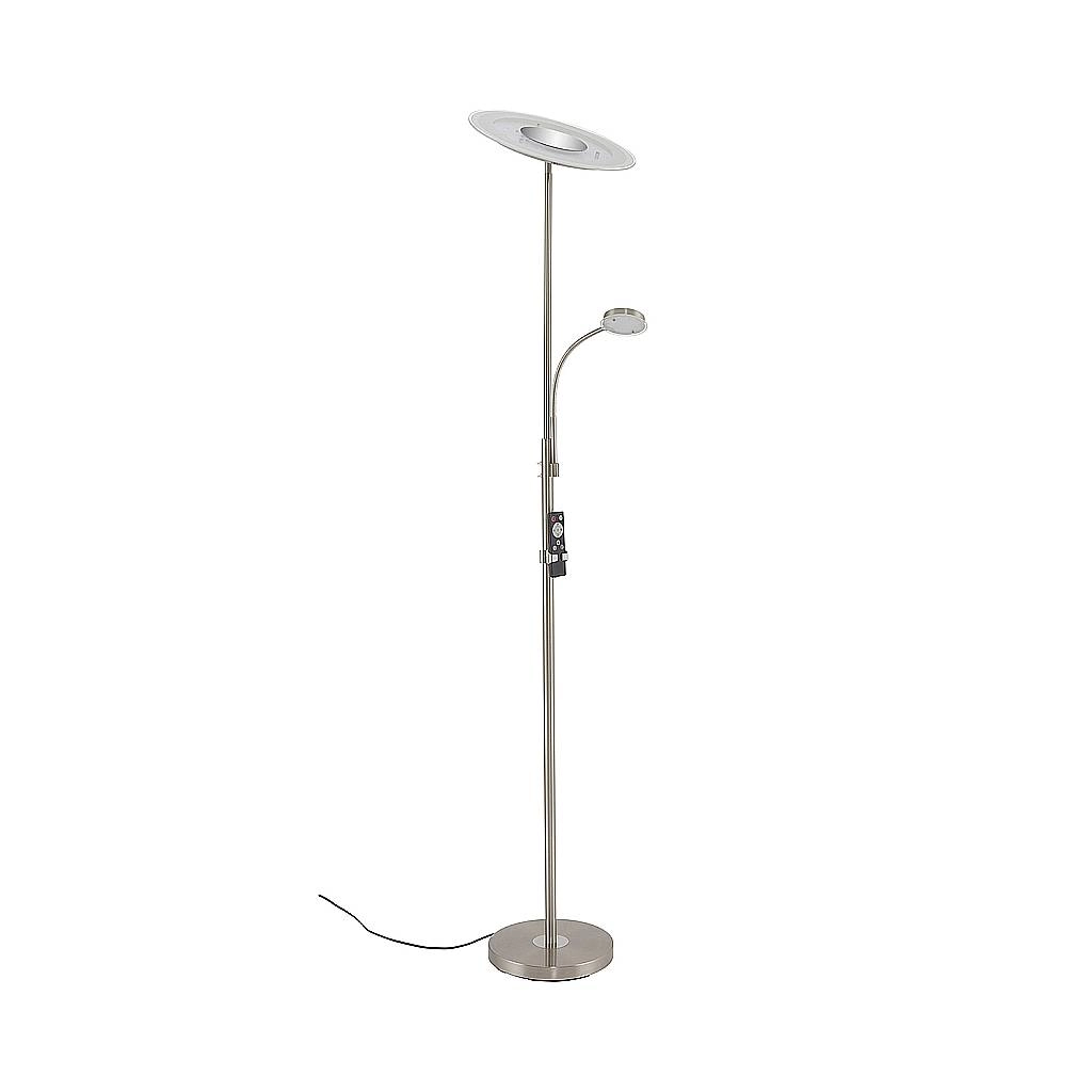 Piantana Moderna Agiled Metallo Nichel Satinato Led Integrato 28W 3000K Ip20 1340022