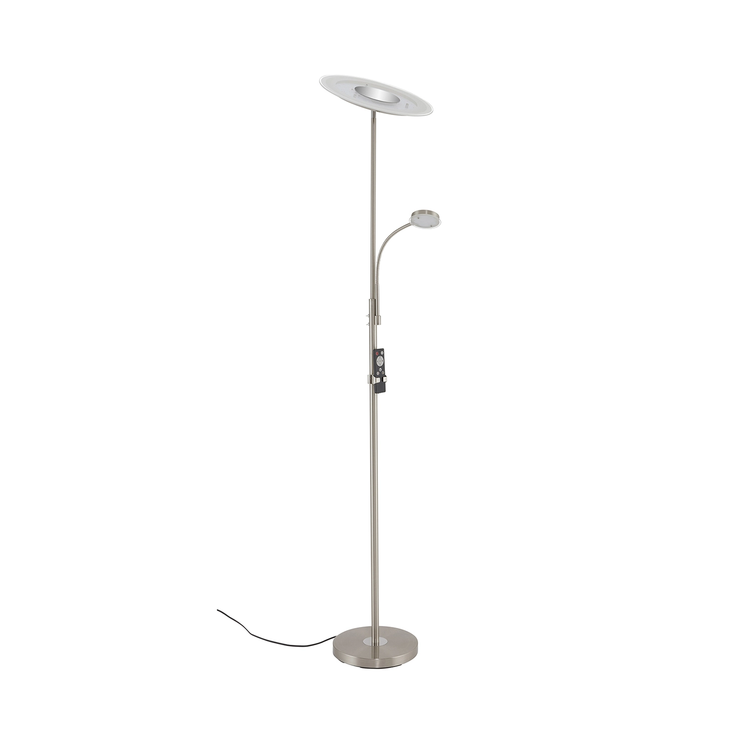 Piantana Moderna Agiled Metallo Nichel Satinato Led Integrato 28W 3000K Ip20 1340022