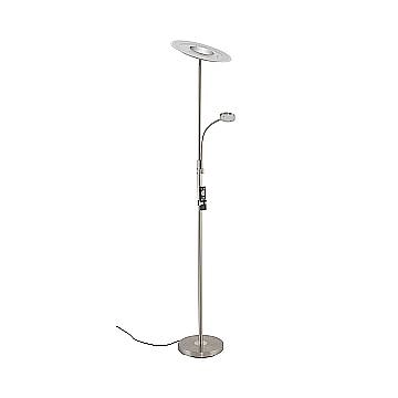 Piantana Moderna Agiled Metallo Nichel Satinato Led Integrato 28W 3000K Ip20 Piantana Moderna Agiled Metallo Nichel Satinato Led Integrato 28W 3000K Ip20