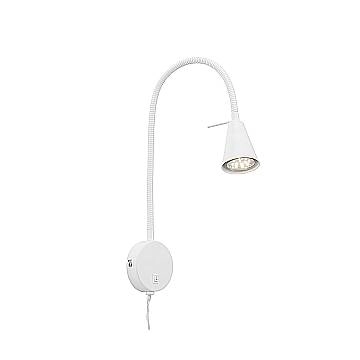 Applique Contemporanea Tusa Metallo Bianco 1 Luce Gu10 3000K