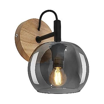 Applique Contemporanea Kyro Metallo Nero 1 Luce E14