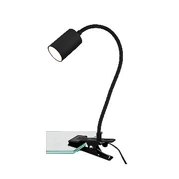 Lampada Da Tavolo Nordico Fleks Metallo Plastica Nero Led Integrato 3,5W 3000K