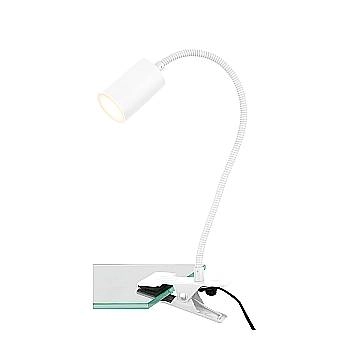 Lampada Da Tavolo Nordico Fleks Metallo Bianco Led Integrato 3,5W 3000K
