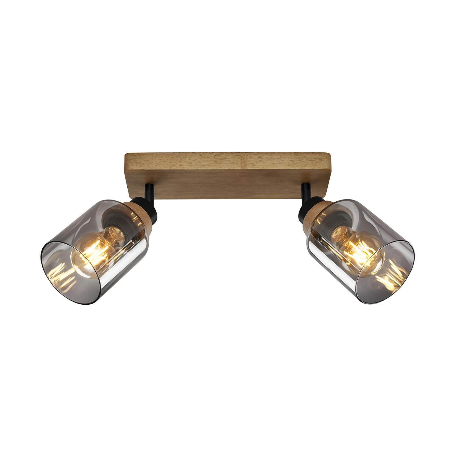 Spot Contemporaneo Royk Metallo Nero 2 Luci E27 2486025