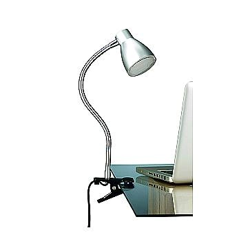 Lampada Da Tavolo Nordico Grip Metallo Argento Led Integrato 2,2W 3000K
