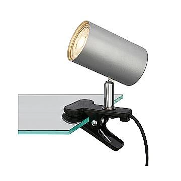 Lampada Da Tavolo Nordico Klem Metallo Nichel Satinato 1 Luce Gu10