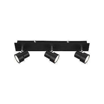 Spot Moderno Rock Metallo Nero 3 Luci Gu10 3000K