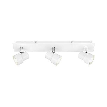 Spot Moderno Rock Metallo Bianco 3 Luci Gu10 3000K