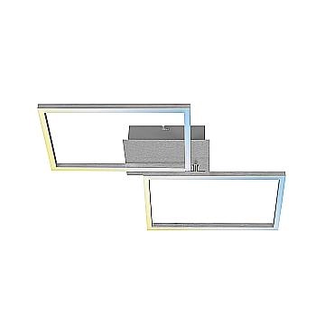 Plafoniera Moderna Frame Brilo Smart Metallo Argento Led Integrato 30W