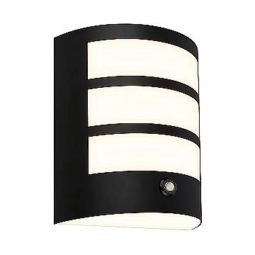 Applique Esterno Contemporaneo Fora Metallo Nero Led Integrato 5,8W 3000K