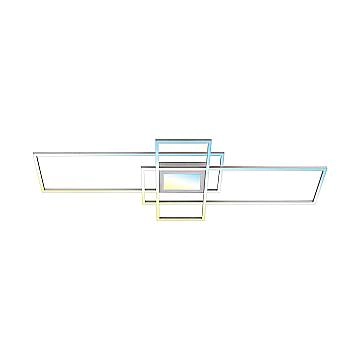 Applique Moderna Ram Metallo Argento Led Integrato 56W Da 2700 A 5000K