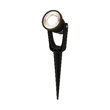 Faretto Con Picchetto Esterno Moderno Lillis Plastica Nero Led 3W 3000K Ip65