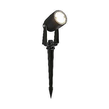 Faretto Con Picchetto Esterno Moderno Iris Plastica Nero Led 6W 3000K Ip65