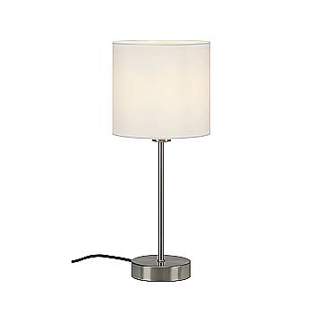 Lampada Da Tavolo Contemporanea Fabric Metallo Nichel Satinato 1 Luce E14