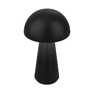 Lampada Da Tavolo Contemporanea Fungo Plastica Nero Led Integrato 2,6W 3000K