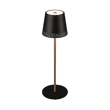 Lampada Da Tavolo Moderna Kiki Metallo Nero Led Integrato 2,6W 3000K