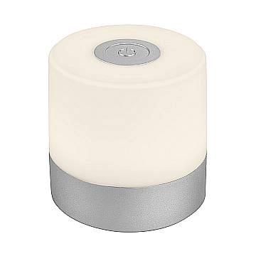 Lampada Da Tavolo Moderna Smal Plastica Cromo Opaco Led Integrato 3W 2700K