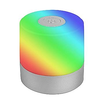 Lampada Da Tavolo Moderna Smal Plastica Cromo Opaco Led Integrato 3W 2700K Ip44