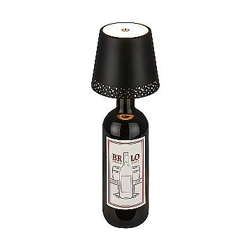 Lampada Da Tavolo Moderna Flaska Metallo Nero Led Integrato 2,6W 3000K