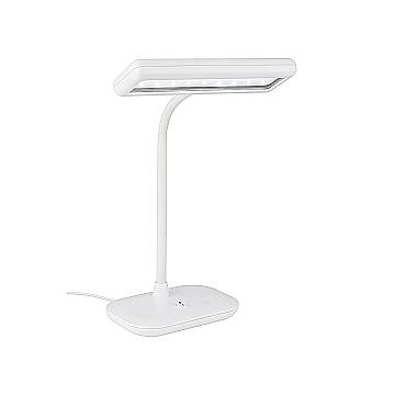 Lampada Da Tavolo Contemporanea Daylight Metallo Bianco Led Integrato 8W 6500K