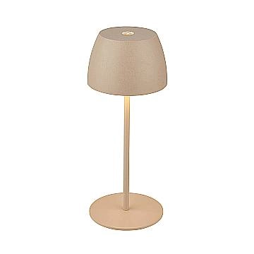 Lampada Da Tavolo Moderna Serina Mini Plastica Beige Led Integrato 2,5W 2700K