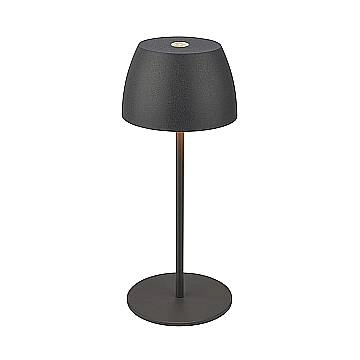 Lampada Da Tavolo Moderna Serina Mini Plastica Grigio Antracite Led 2,5W 2700K