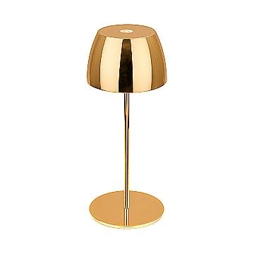 Lampada Da Tavolo Moderna Serina Mini Plastica Oro Lucido Led 2,5W 2700K