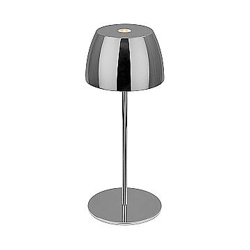 Lampada Da Tavolo Moderna Serina Mini Plastica Cromo Led Integrato 2,5W 2700K