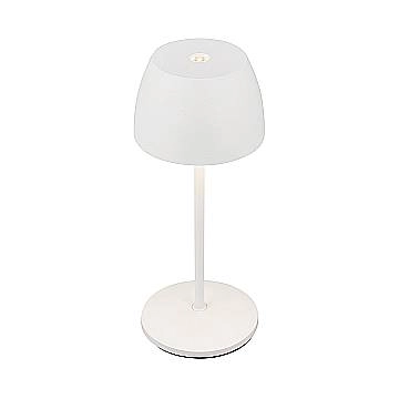 Lampada Da Tavolo Moderna Cilano Plastica Bianco Opaco Led Integrato 1,5W 2700K