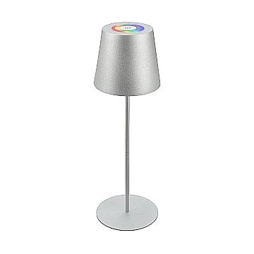 Lampada Da Tavolo Moderna Kiki Metallo Cromo Opaco Led Integrato 2,5W 2700K Ip44