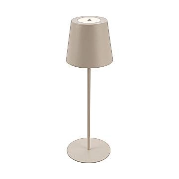 Lampada Da Tavolo Moderna Kiki Metallo Beige Led Integrato 2,5W 2700K
