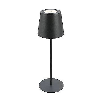 Lampada Da Tavolo Moderna Kiki Metallo Grigio Antracite Led Integrato 2,5W 2700K