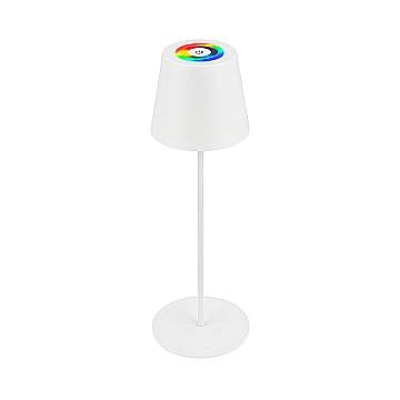 Lampada Da Tavolo Moderna Calida Metallo Bianco Led Integrato 2,5W 2700K