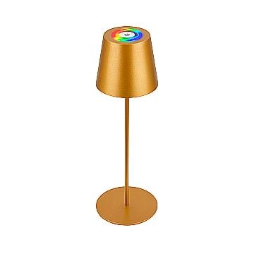 Lampada Da Tavolo Moderna Calida Metallo Oro Led Integrato 2,5W 2700K