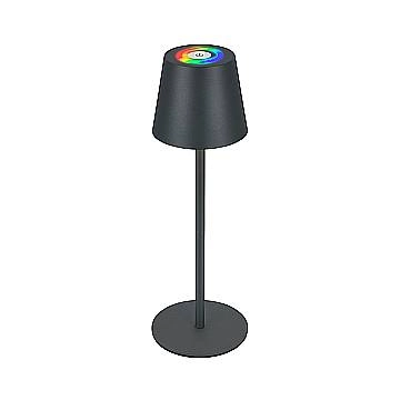 Lampada Da Tavolo Moderna Cilano Metallo Grigio Antracite Led Integrato 3W 2700K