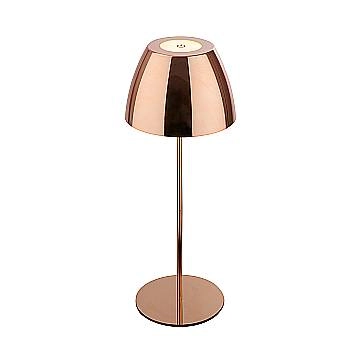 Lampada Da Tavolo Moderna Serina Metallo Oro Rosa Led Integrato 2W 2700K