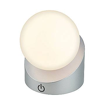 Lampada Da Tavolo Moderna Sora Plastica Cromo Opaco Led Integrato 2W 2700K