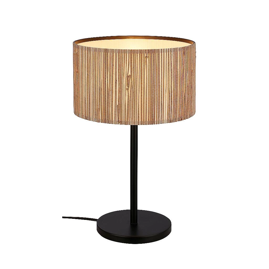 Lampada Da Tavolo Vintage Slama Metallo Nero 1 Luce E27 7855014